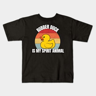 Rubber Duck Is My Spirit Animal Funny Toy Kids T-Shirt